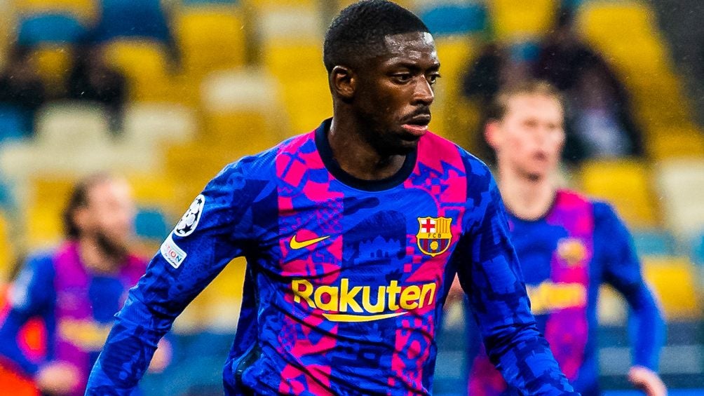 Ousmane Dembélé jugando con el Barcelona