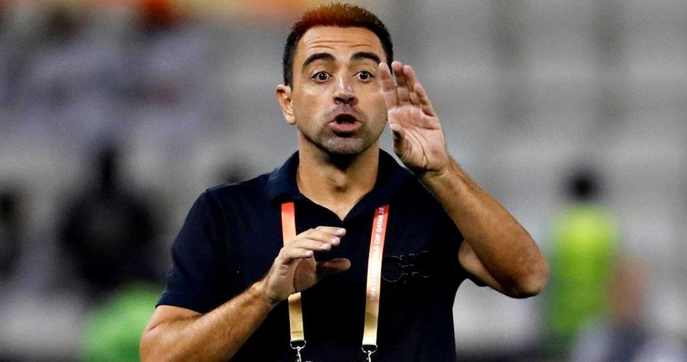 Xavi en un juego del Al Sadd