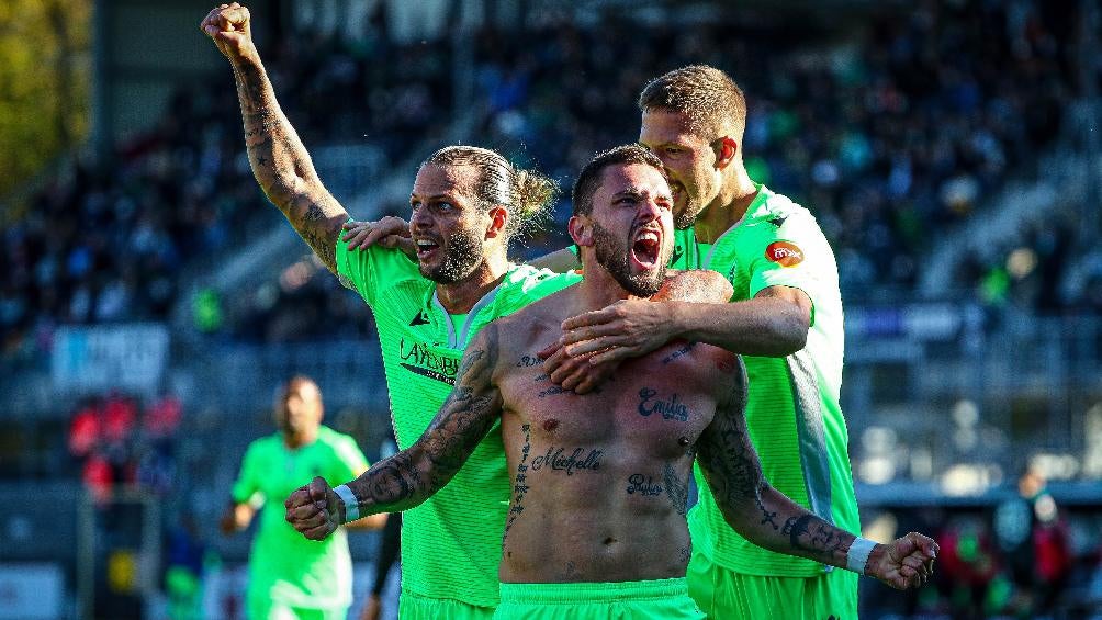 Jugadores del Sandhausen festejando