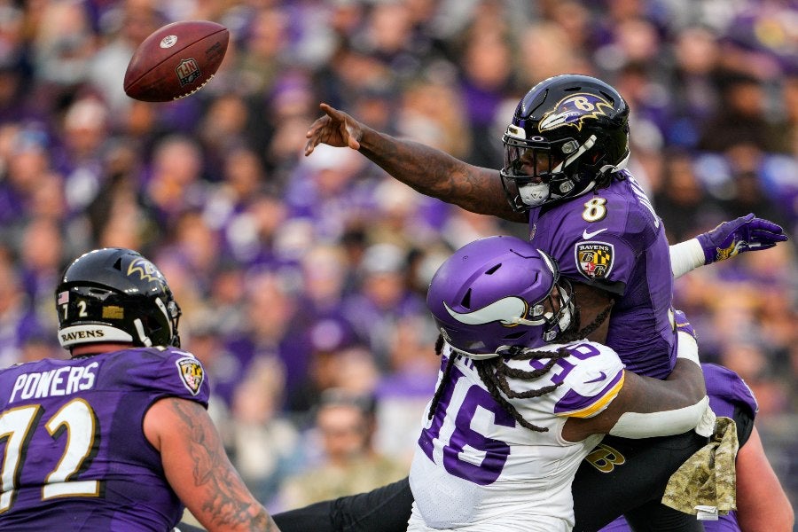 Lamar Jackson en victoria vs Vikings