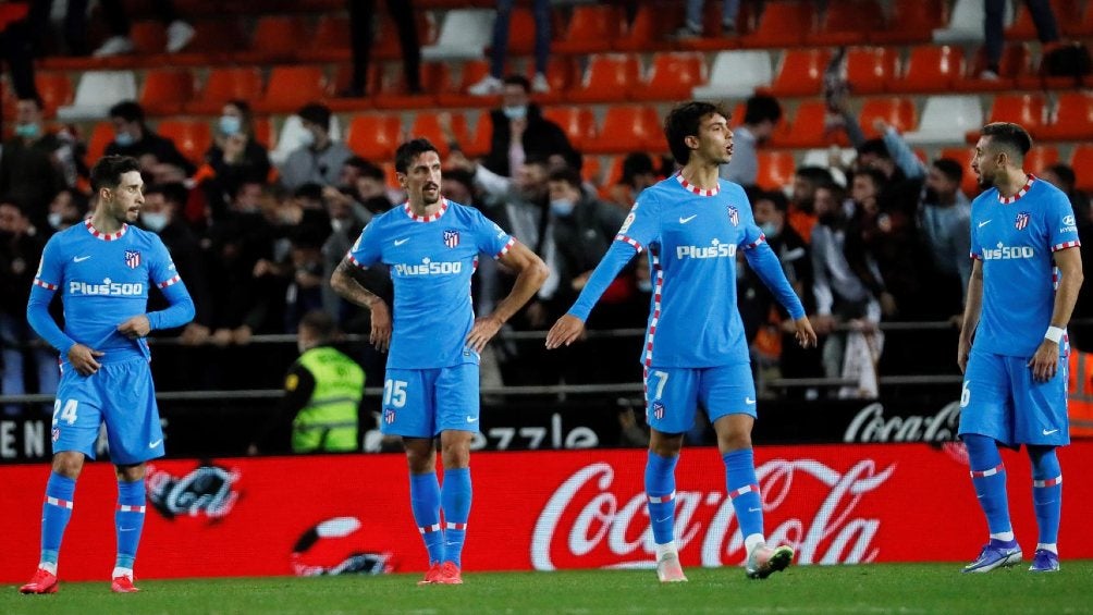 Atlético de Madrid durante el partido ante Valencia en LaLiga