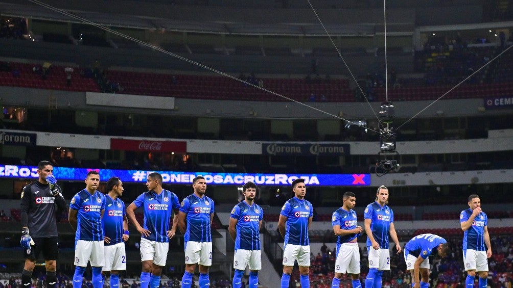 Jugadores de Cruz Azul previo a un partido