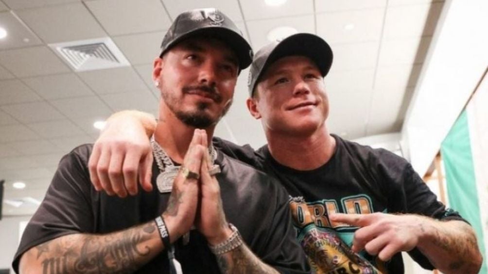 J Balvin con el Canelo