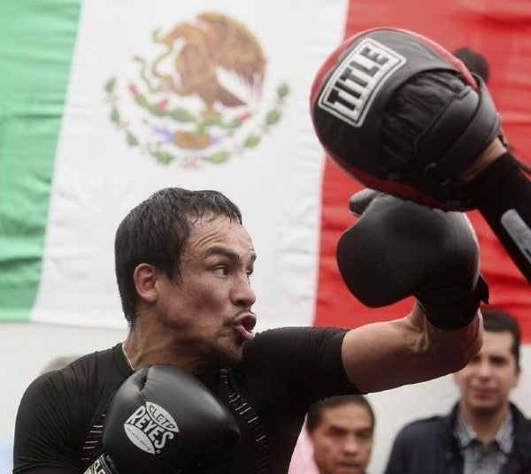 Juan Manuel Márquez durante entrenamiento