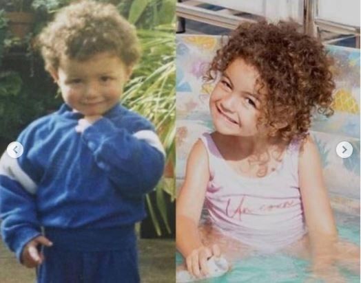 Cristiano y su hija Alana, ambos con 4 años