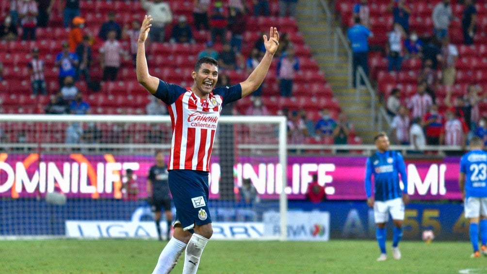 Tiba Sepúlveda durante un partido con Chivas