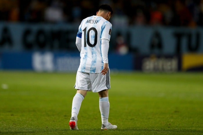 Lionel Messi en acción con Argentina