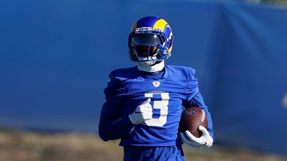 Odell Beckham Jr. durante un entrenamiento con los Rams