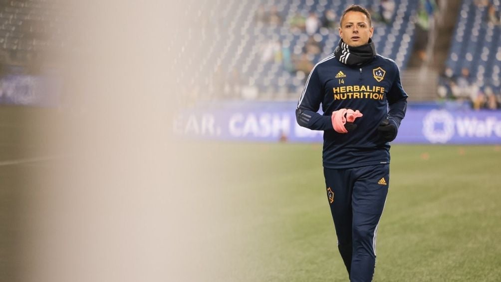 Chicharito en partido con el Galaxy