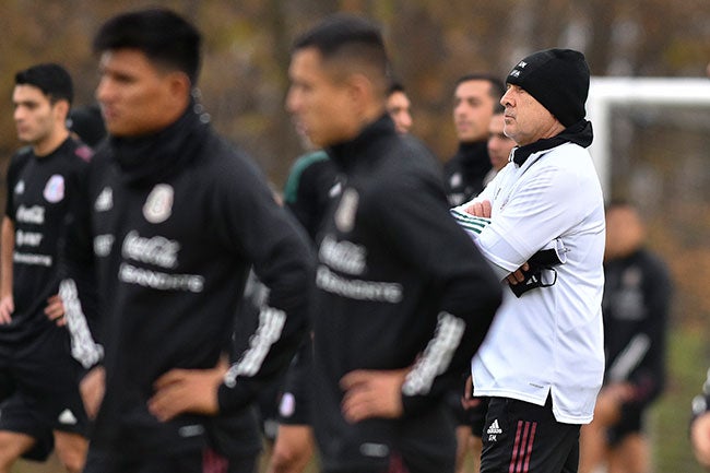 Tata Martino en práctica con la Selección