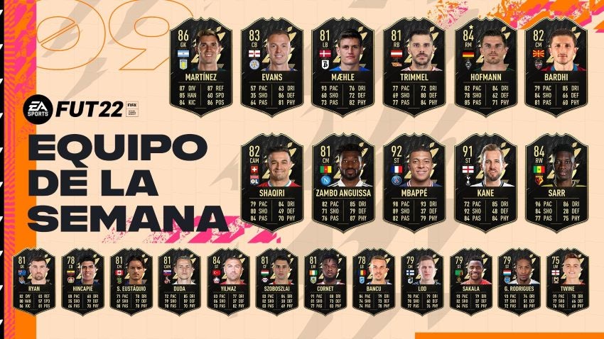 Equipo de la Semana 9 de FIFA 22