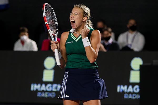  Anett Kontaveit durante el torneo 