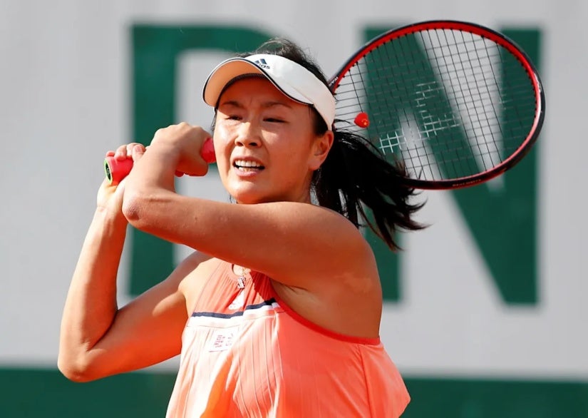 Peng Shuai en un juego de tenis