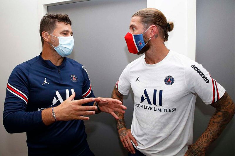 Ramos y Pochettino platican en las instalaciones del PSG