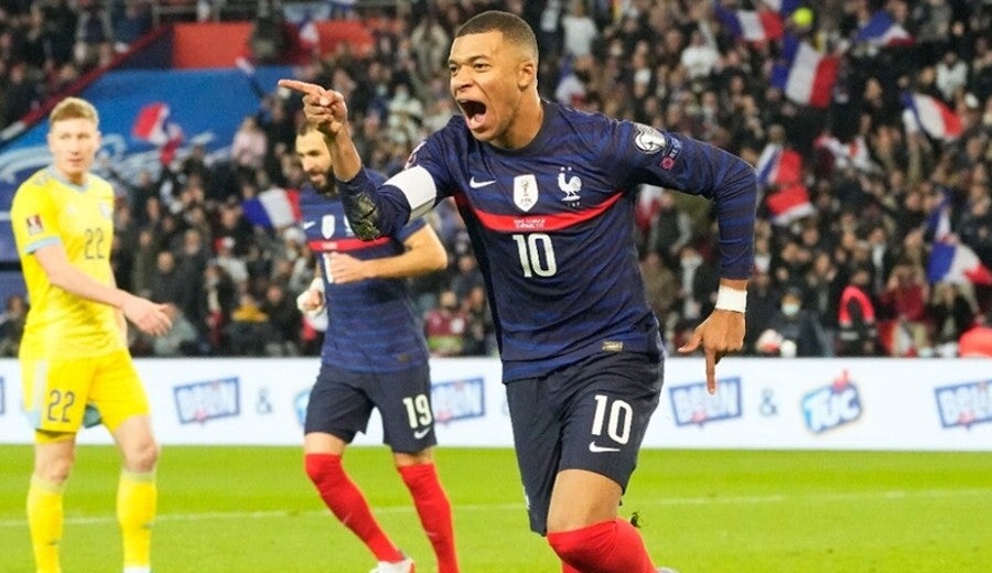 Kylian Mbappé en celebración