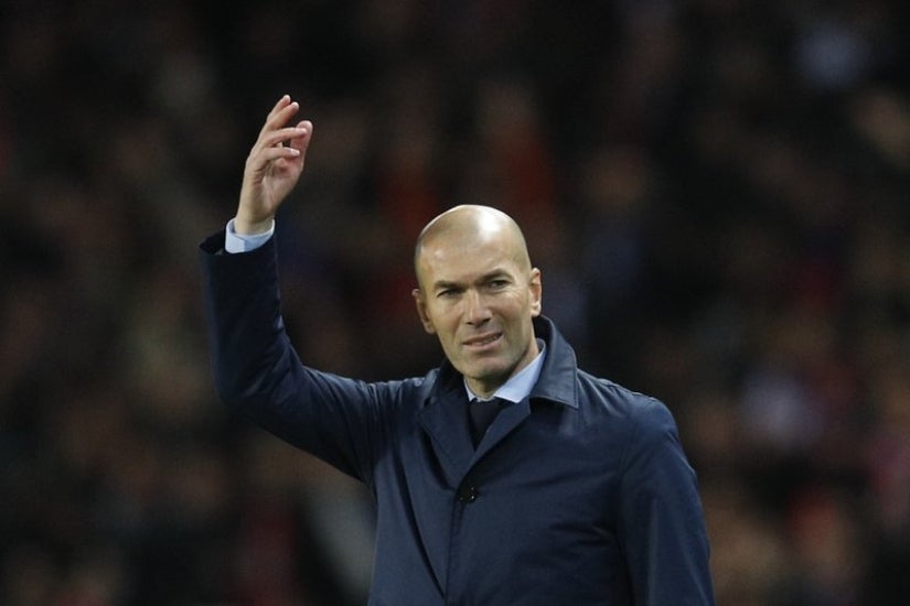 Zidane en un partido del Real Madrid