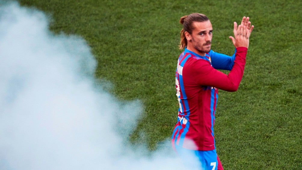 Antoine Griezmann durante un partido con Barcelona