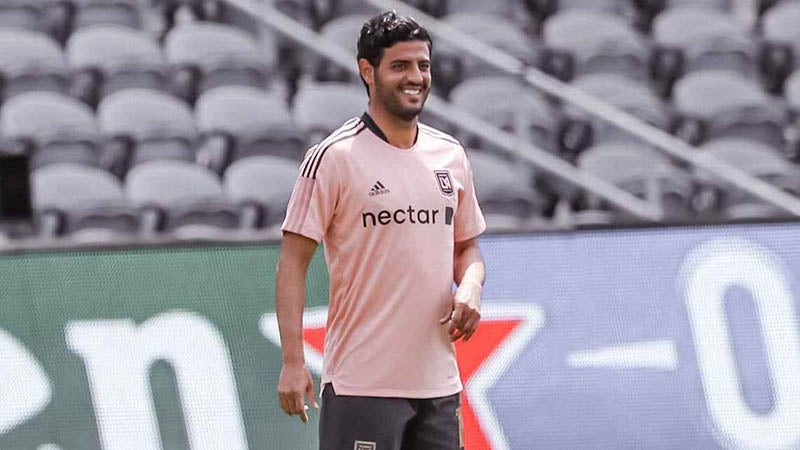 Carlos Vela durante un entrenamiento con LAFC