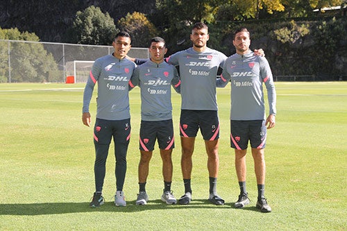 Los jugadores de Pumas previo a Cuartos de Final 