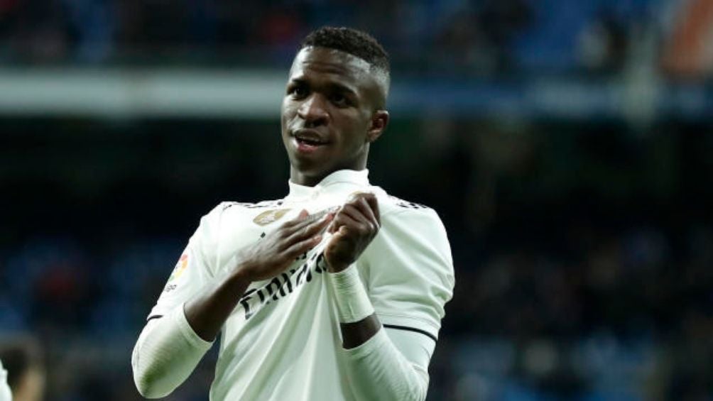 Vinicius Jr. en un partido con el Madrid