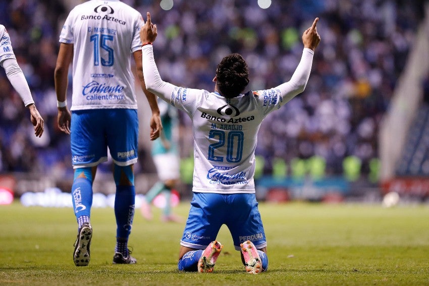 Maximiliano Araújo tras anotar gol a favor del Puebla