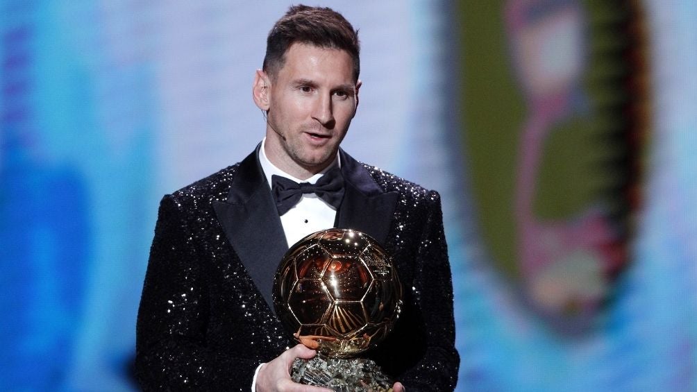 Messi con el Balón de Oro