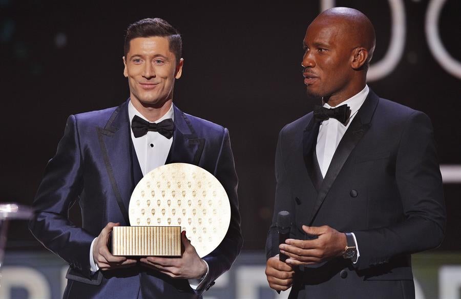 Lewandowski en la gala del Balón de Oro