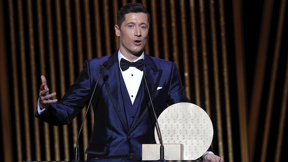 Lewandowski en la gala del Balón de Oro