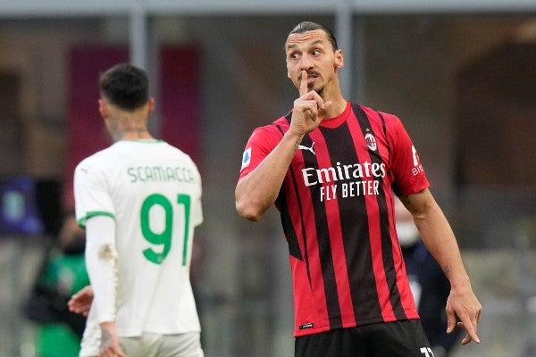 Zlatan Ibrahimovic durante la Serie A frente al Sassuolo