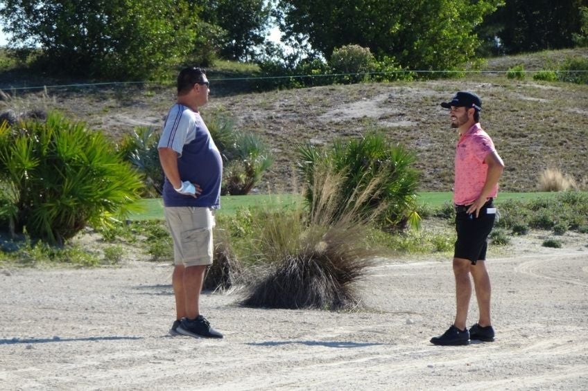 Ricardo con Abraham Ancer 