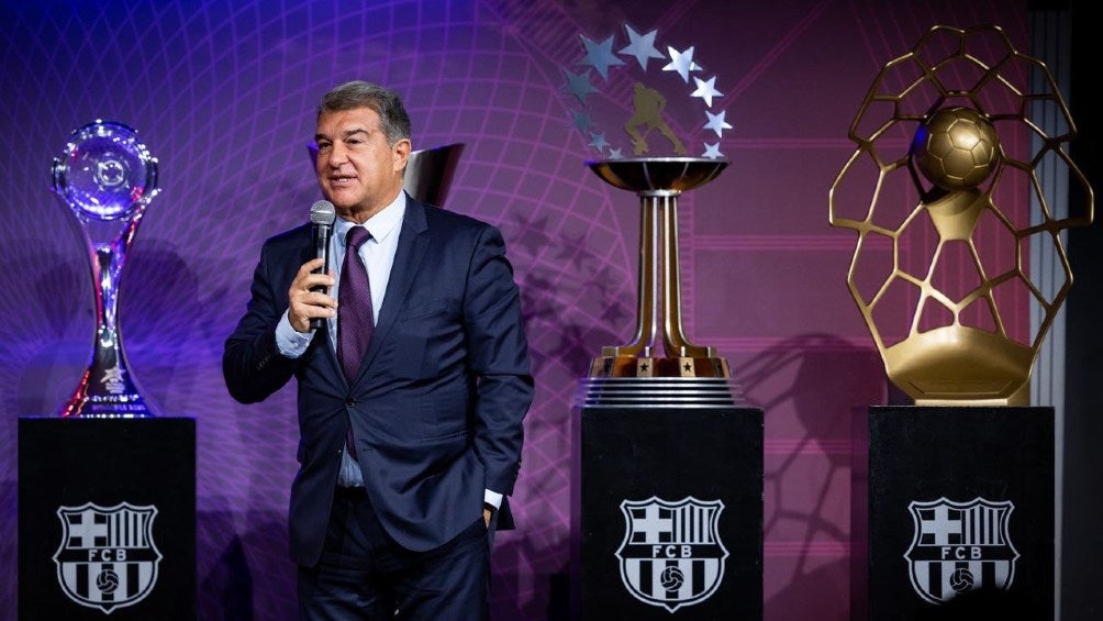 Joan Laporta durante la celebración del 50 aniversario del Palau Blaugrana