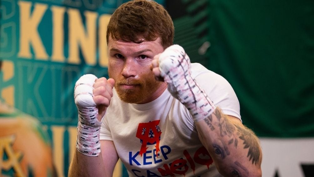 Canelo Álvarez en una pelea 