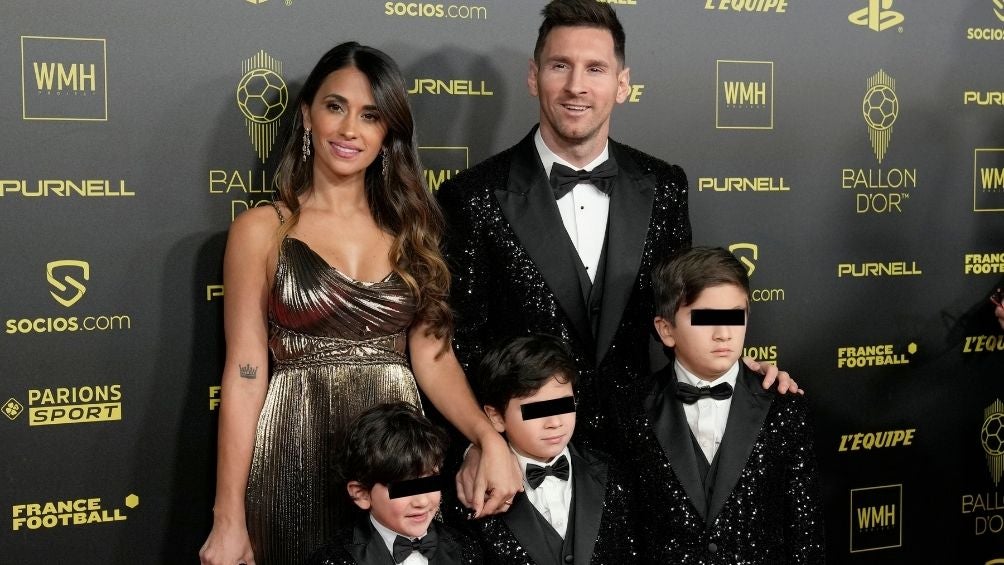 Messi junto a su familia 