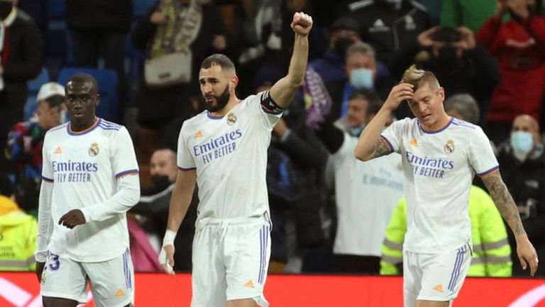 Benzema tras anotar gol a favor del Real Madrid