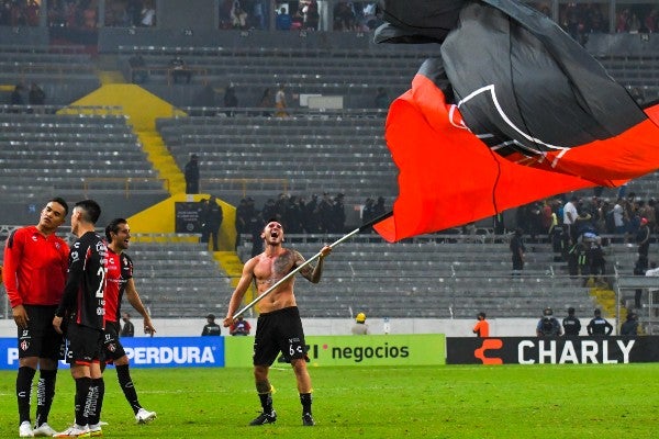 Jugadores de Atlas celebran pase a la Final del Apertura 2021