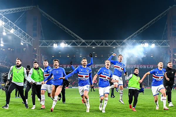 Jugadores del Sampdoria celebran