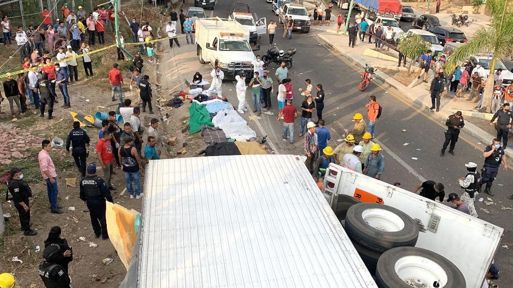 Accidente de tráiler en la Chiapa de Corzo-Tuxtla Gutiérrez