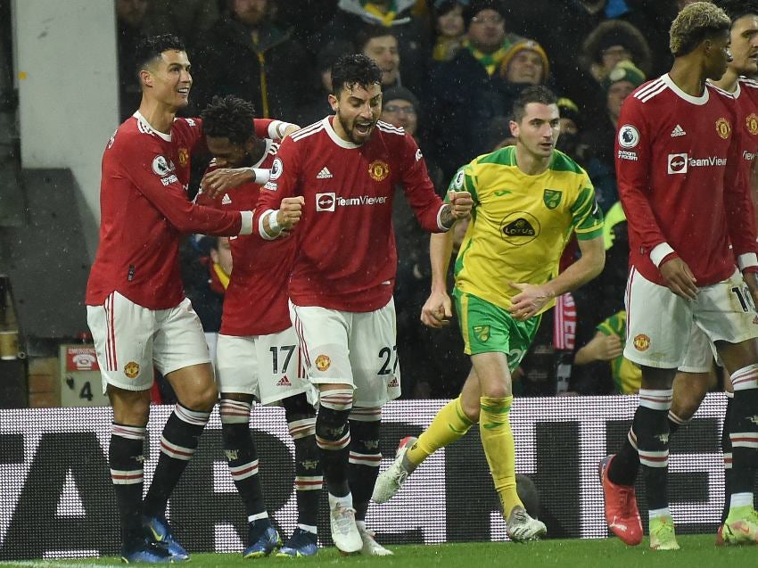 ManU celebrando el gol de la victoria 