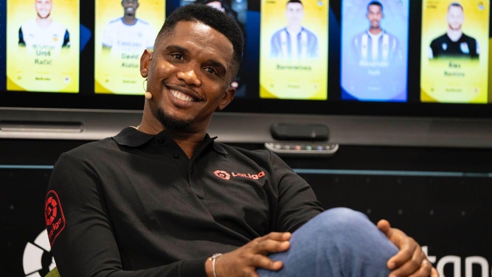 Samuel Eto'o durante una reunión de LaLiga