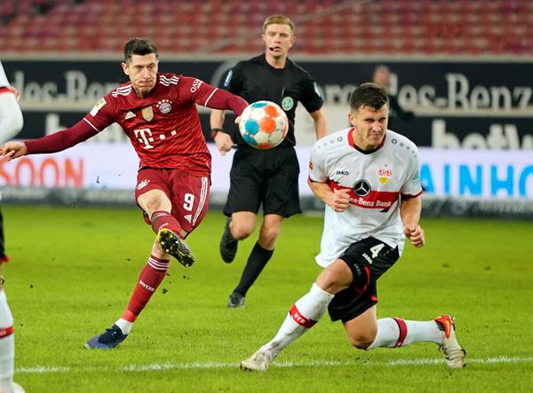 Robert Lewandowski en acción con el Bayern