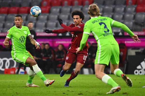 Leroy Sané en acción con el Bayern