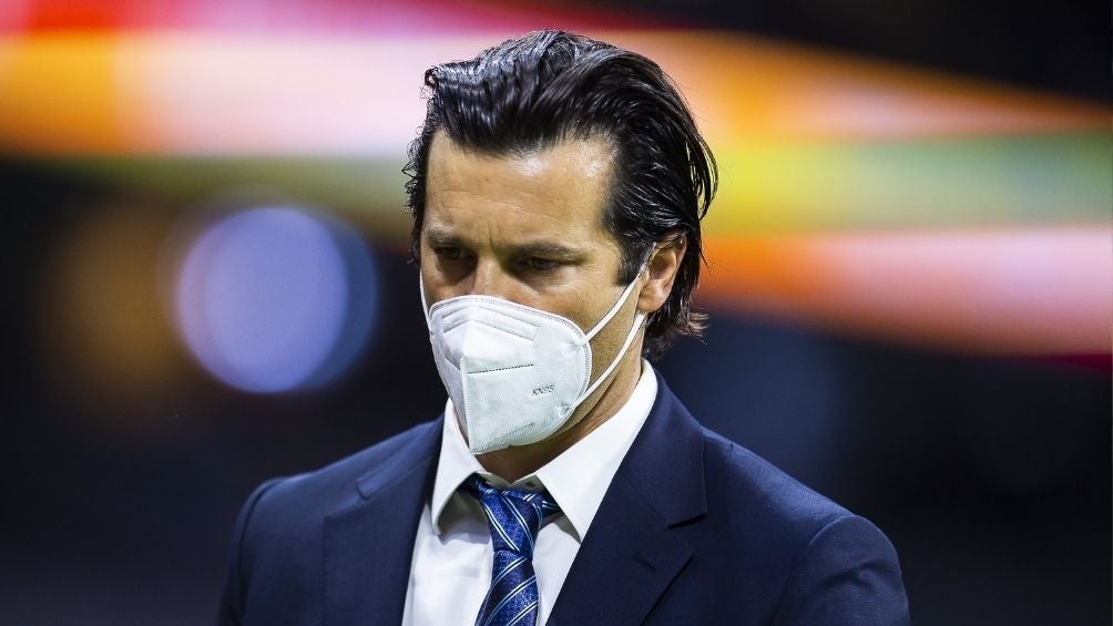 Solari durante un partido