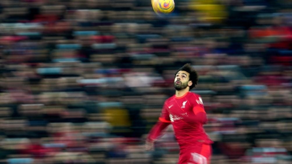 Salah en partido con Liverpool