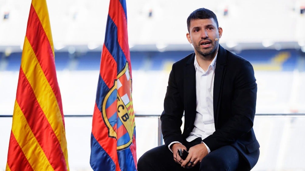 Sergio Kun Agüero anunciando su retiro del futbol profesional