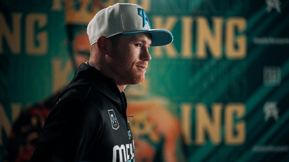 Canelo Álvarez durante media day previo a pelea vs Saunders