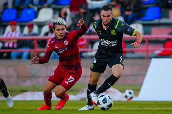 Alejandro Mayorga en el partido contra Mineros