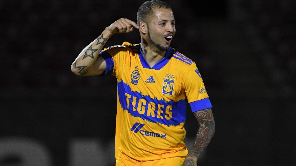 Nico López celebra gol en el Apertura 2021