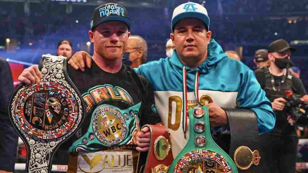 Canelo y Reynoso tras ganarle a Caleb Plant 