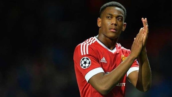 Antony Martial con el Manchester United 