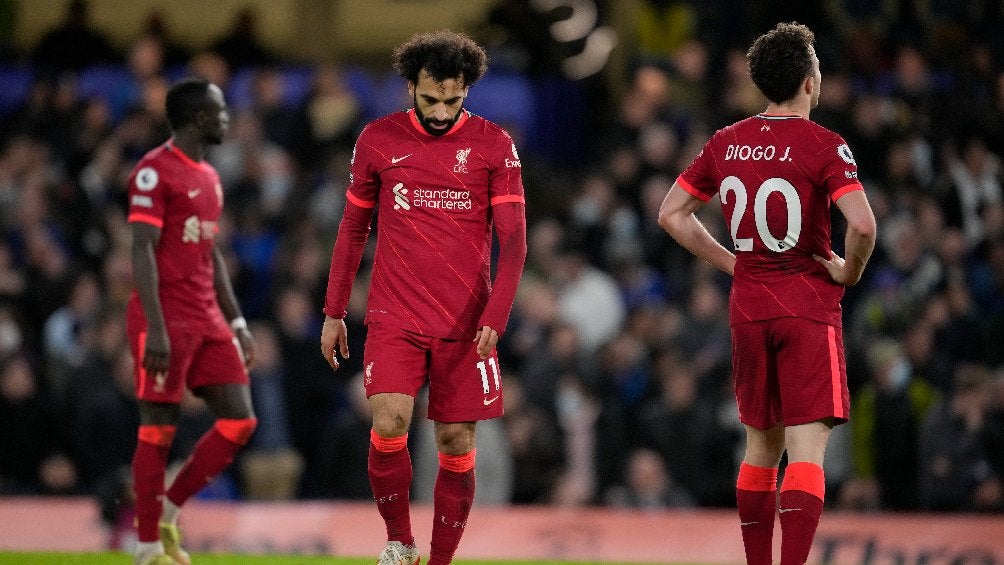 Mohamed Salah jugando partido con el Liverpool en la Premier League